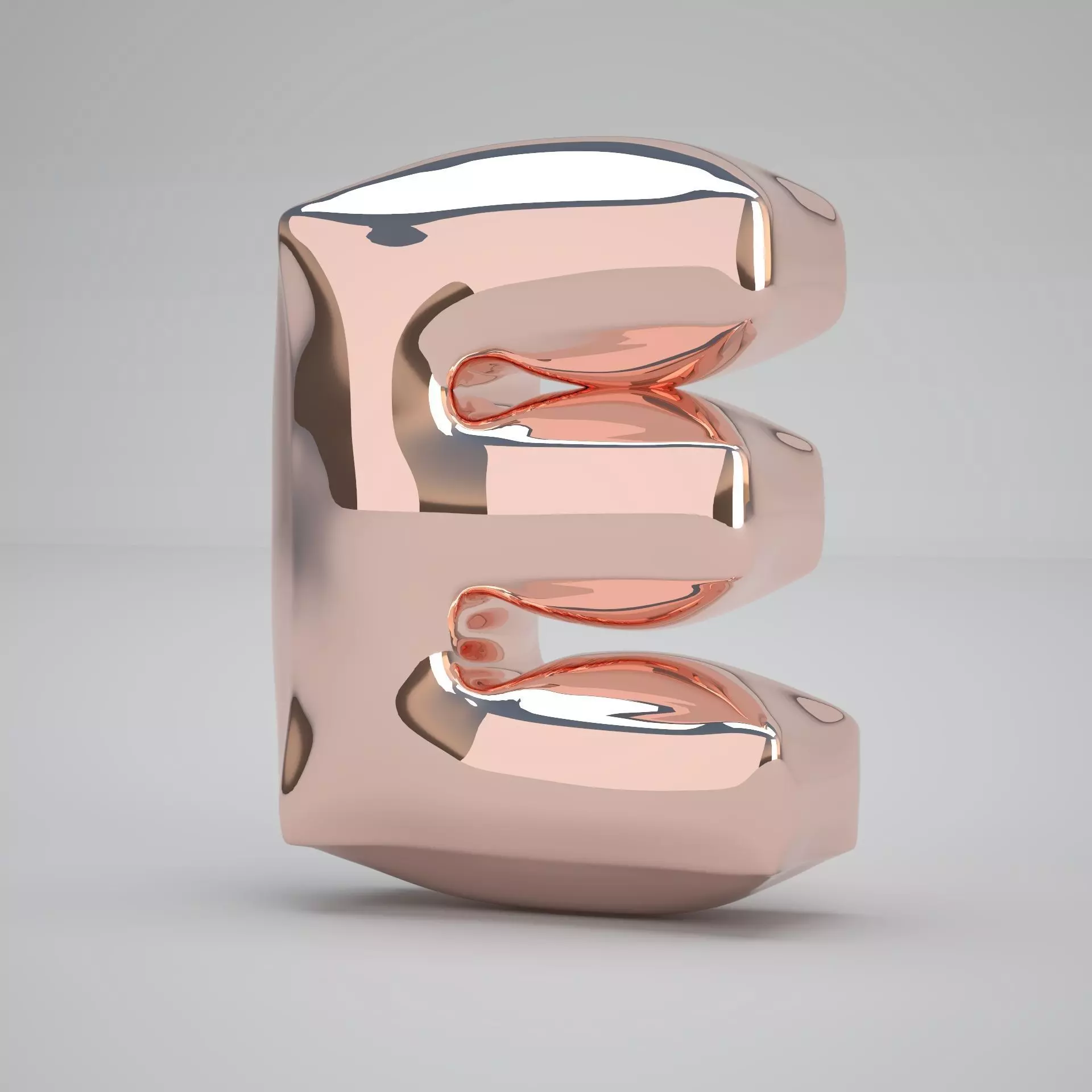 E Balloon Copper 3D model_0