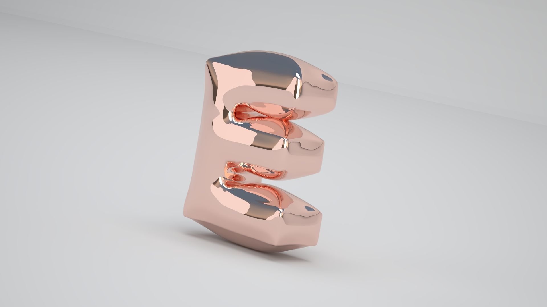 E Balloon Copper 3D model_3