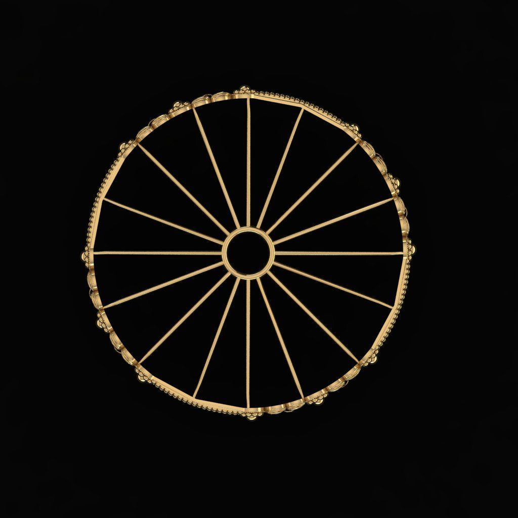 Beautiful Arabic Bangle - In 4 sizes 3D print model_3