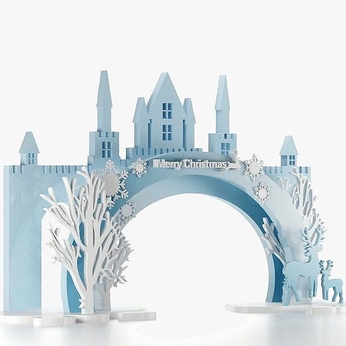 Christmas Arch for Entrance Decoration Free 3D model