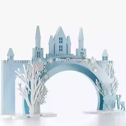 Christmas Arch for Entrance Decoration Free 3D model