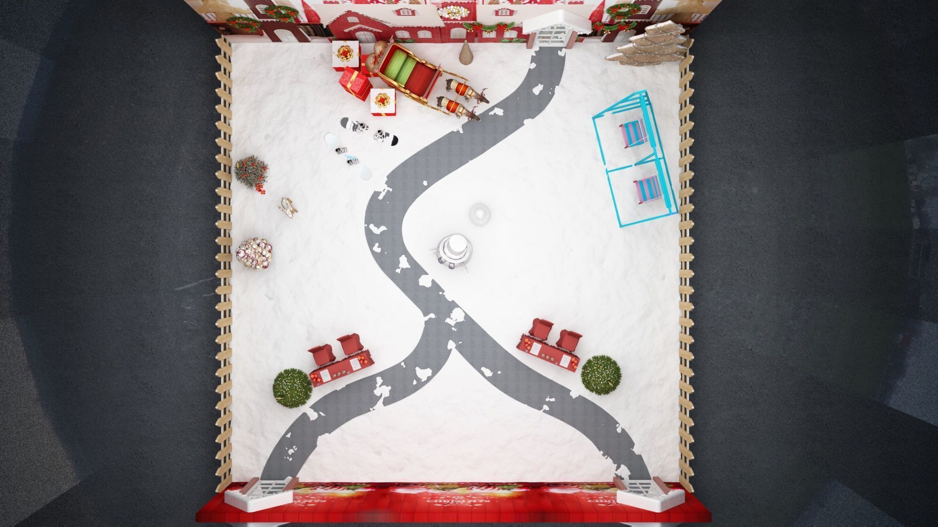 Cristmas Amusment Park 3D model_13