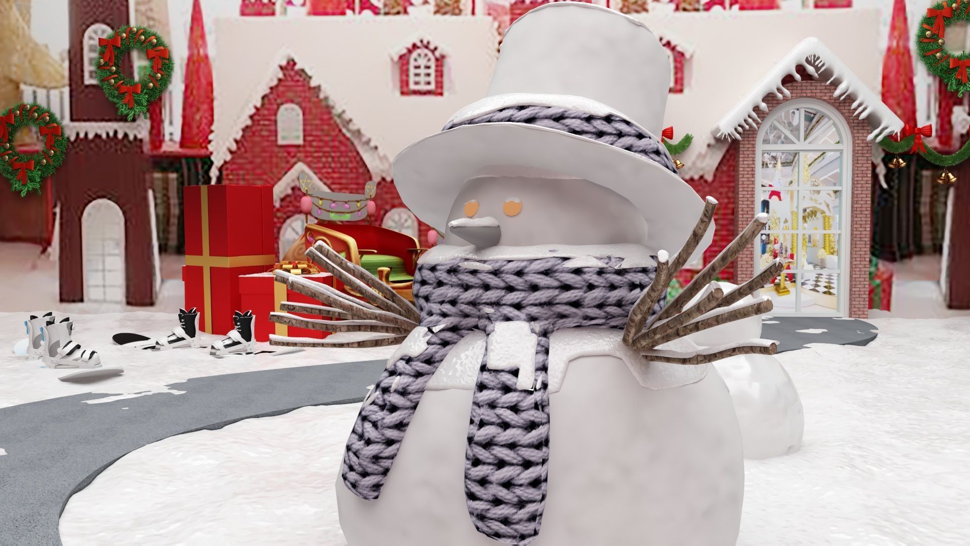 Cristmas Amusment Park 3D model_12