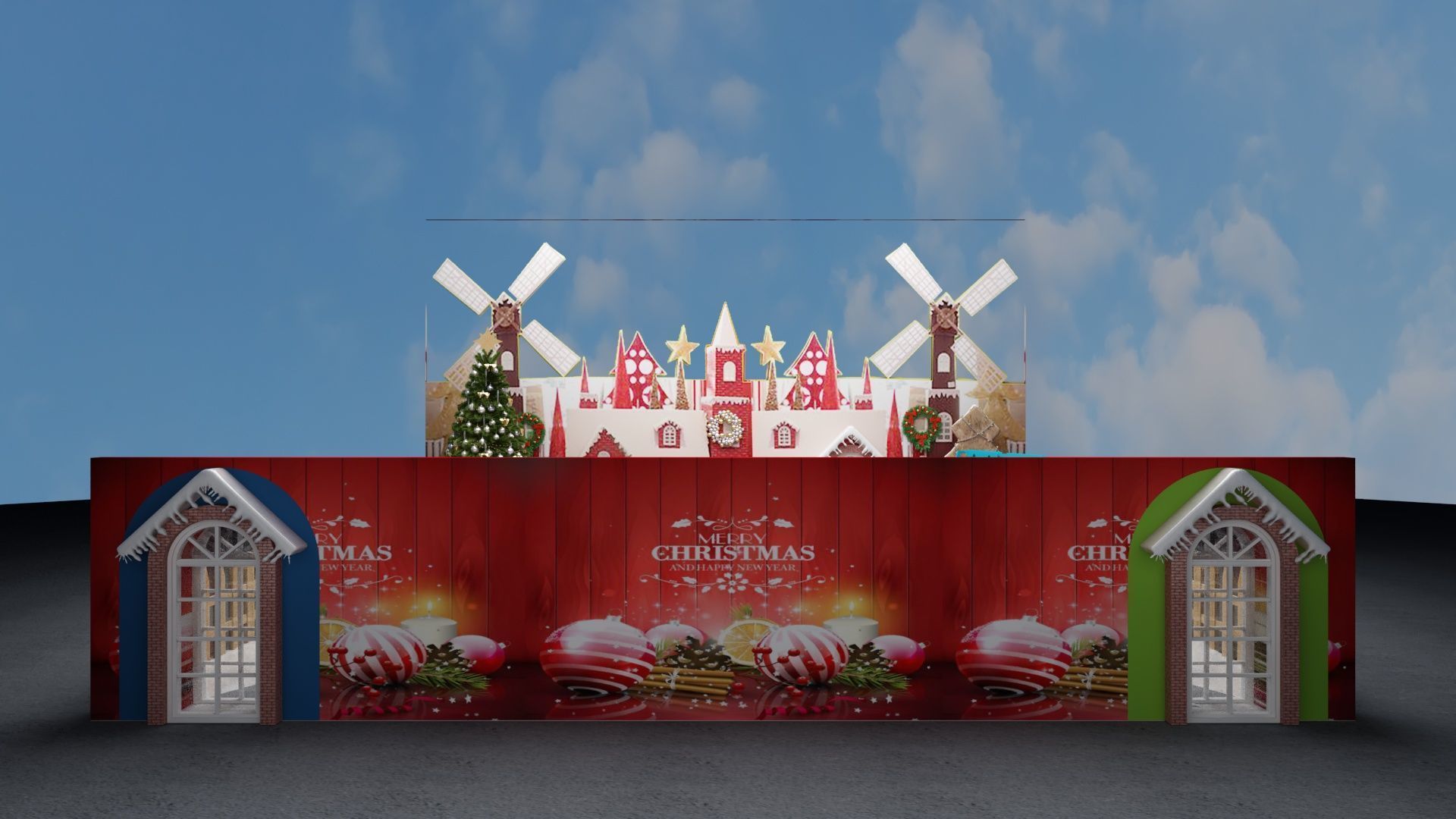 Cristmas Amusment Park 3D model_16
