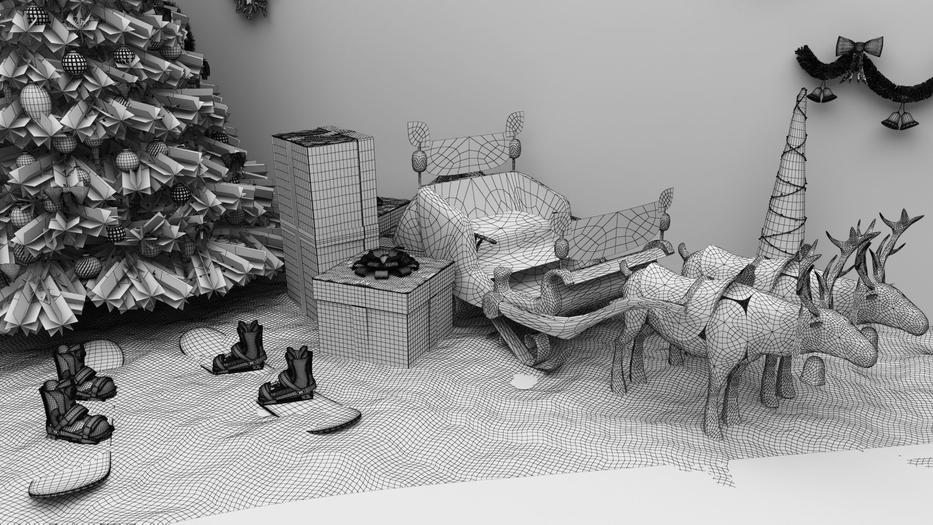 Cristmas Amusment Park 3D model_3