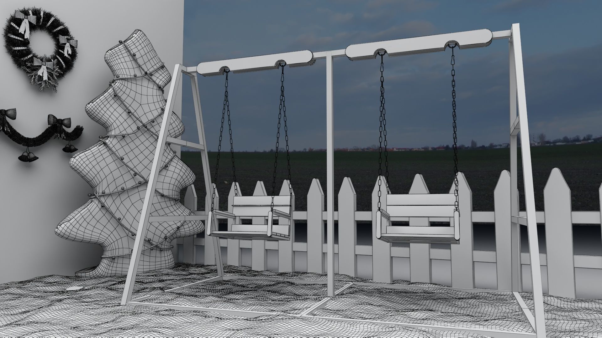 Cristmas Amusment Park 3D model_10