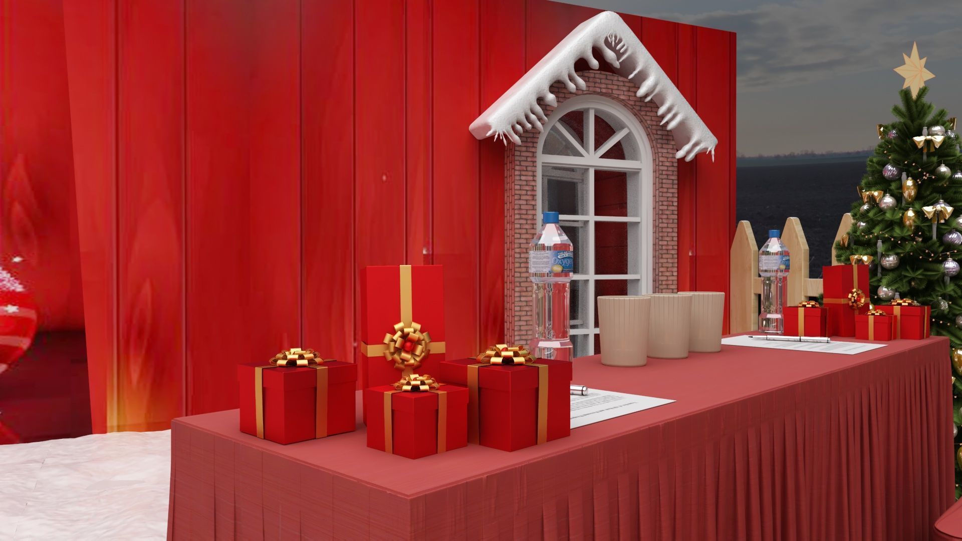 Cristmas Amusment Park 3D model_8