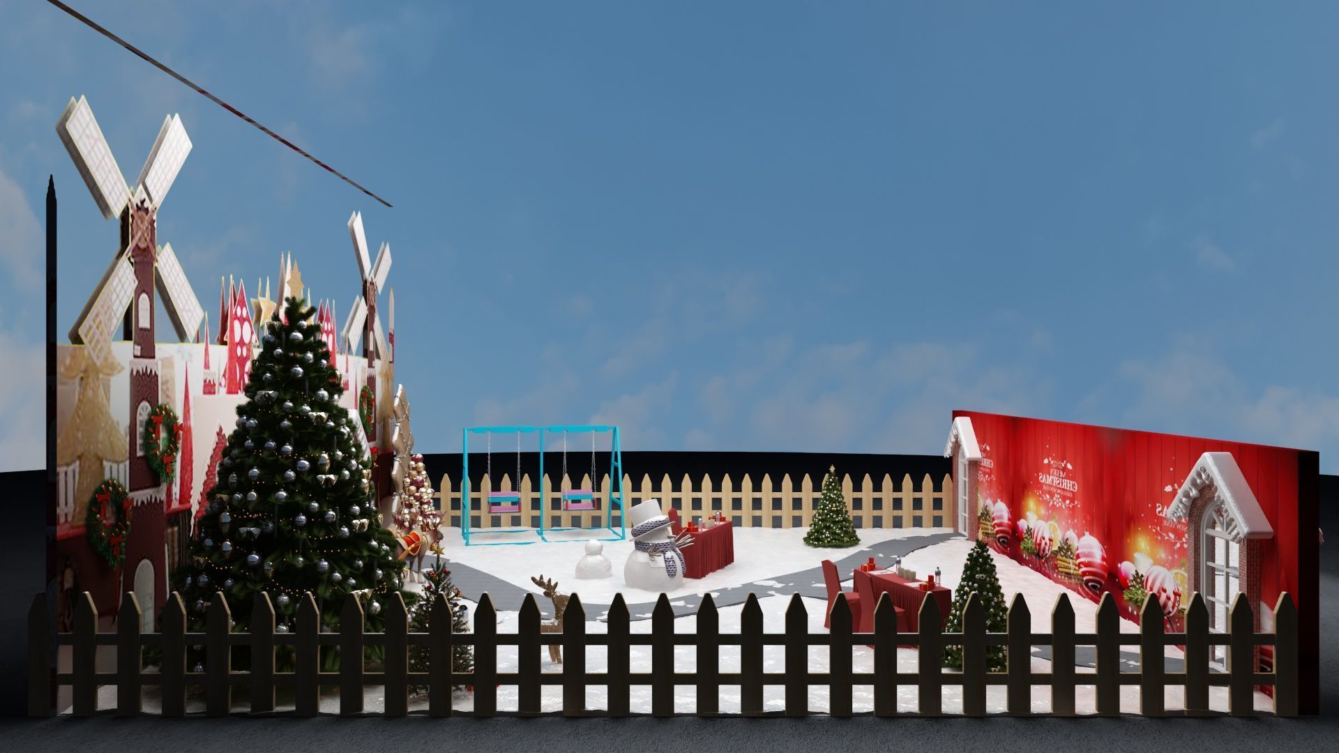 Cristmas Amusment Park 3D model_15