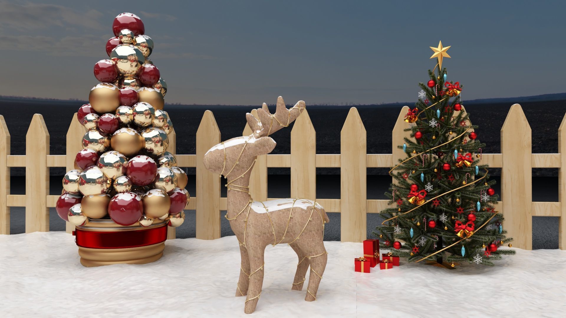 Cristmas Amusment Park 3D model_4