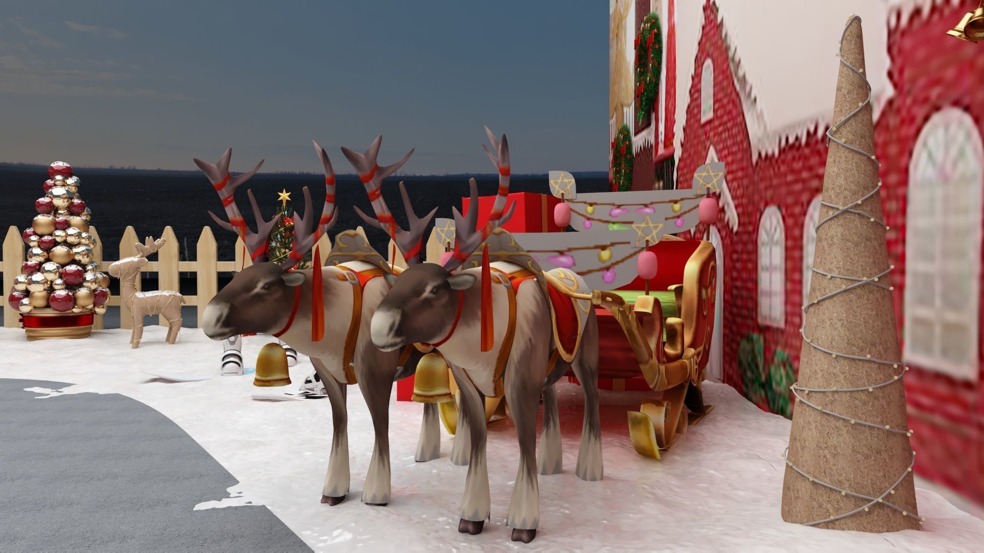 Cristmas Amusment Park 3D model_11
