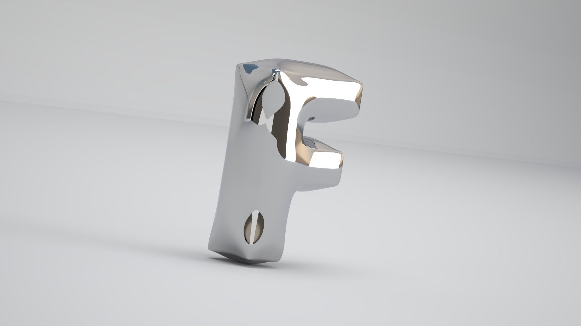 F Balloon Silver 3D model_4