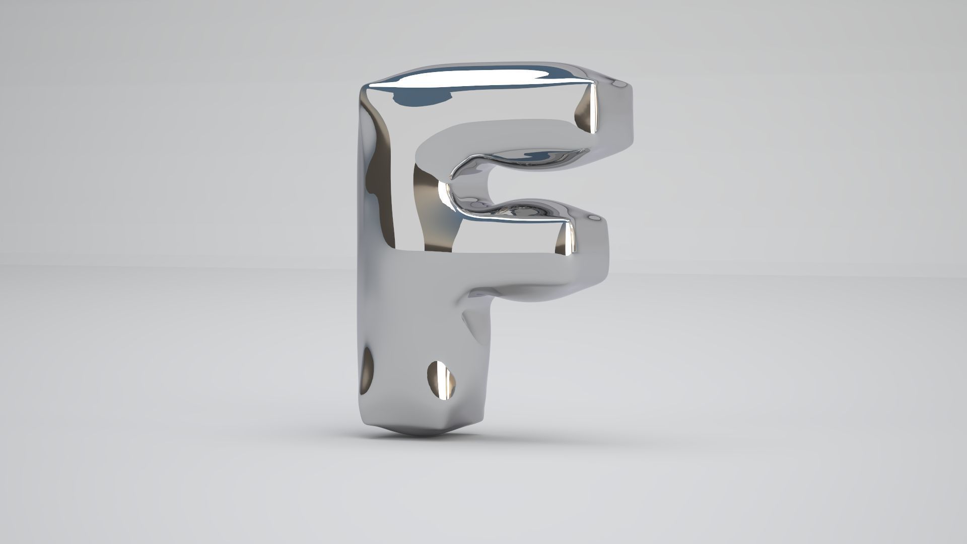 F Balloon Silver 3D model_3