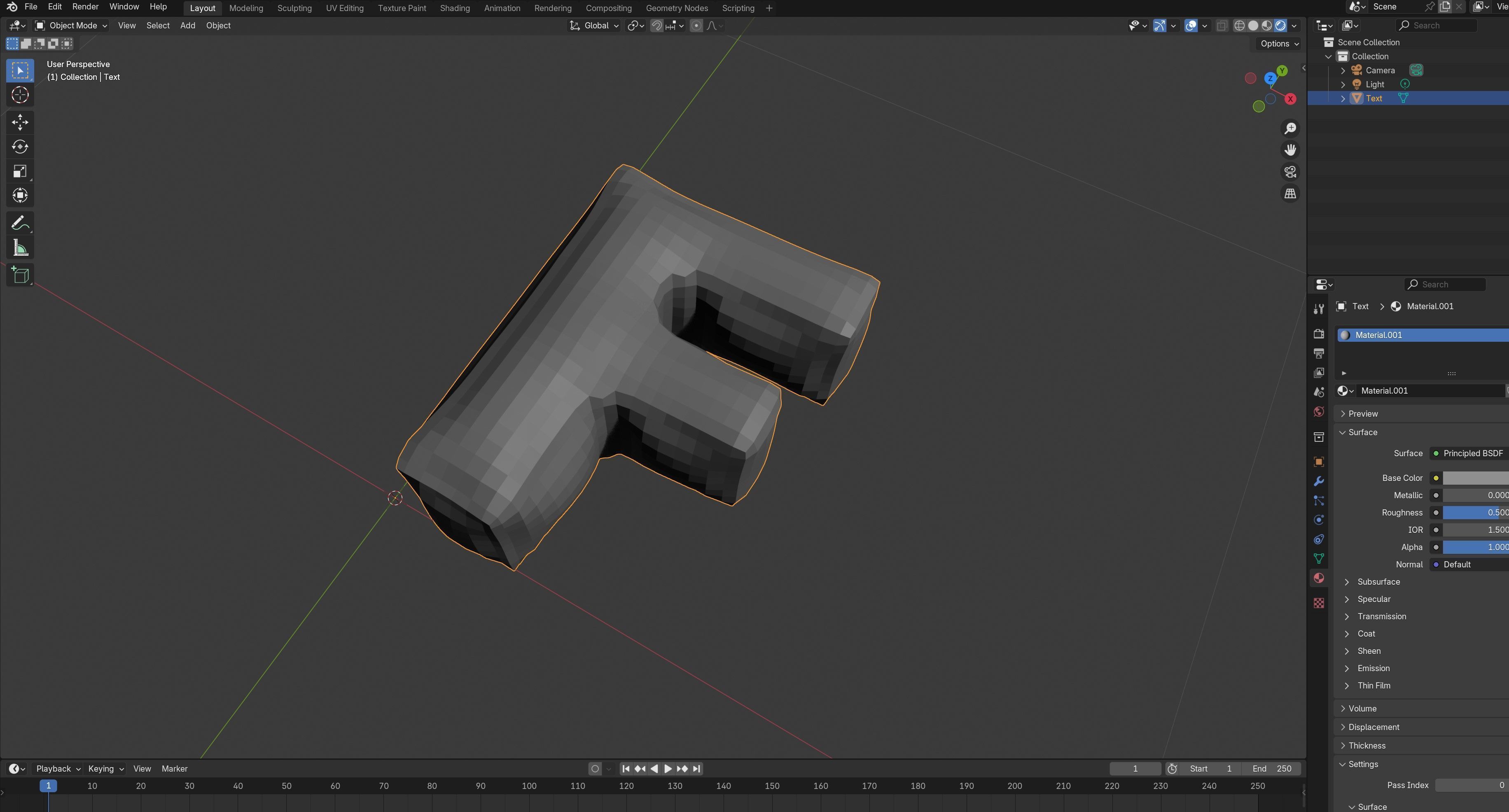 F Balloon Silver 3D model_5