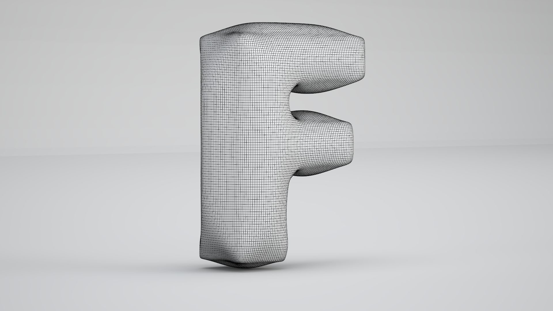 F Balloon Silver 3D model_6