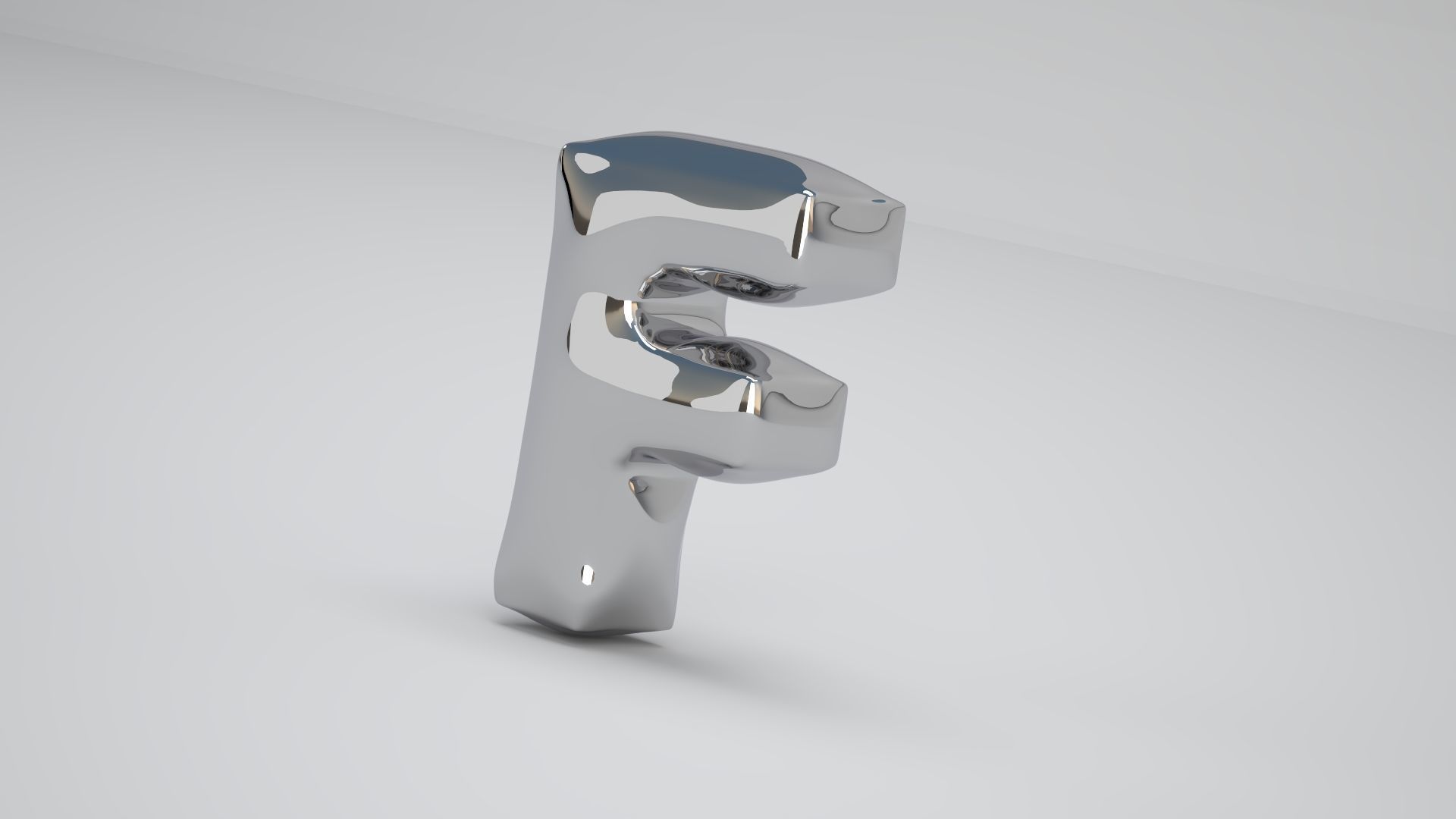 F Balloon Silver 3D model_2