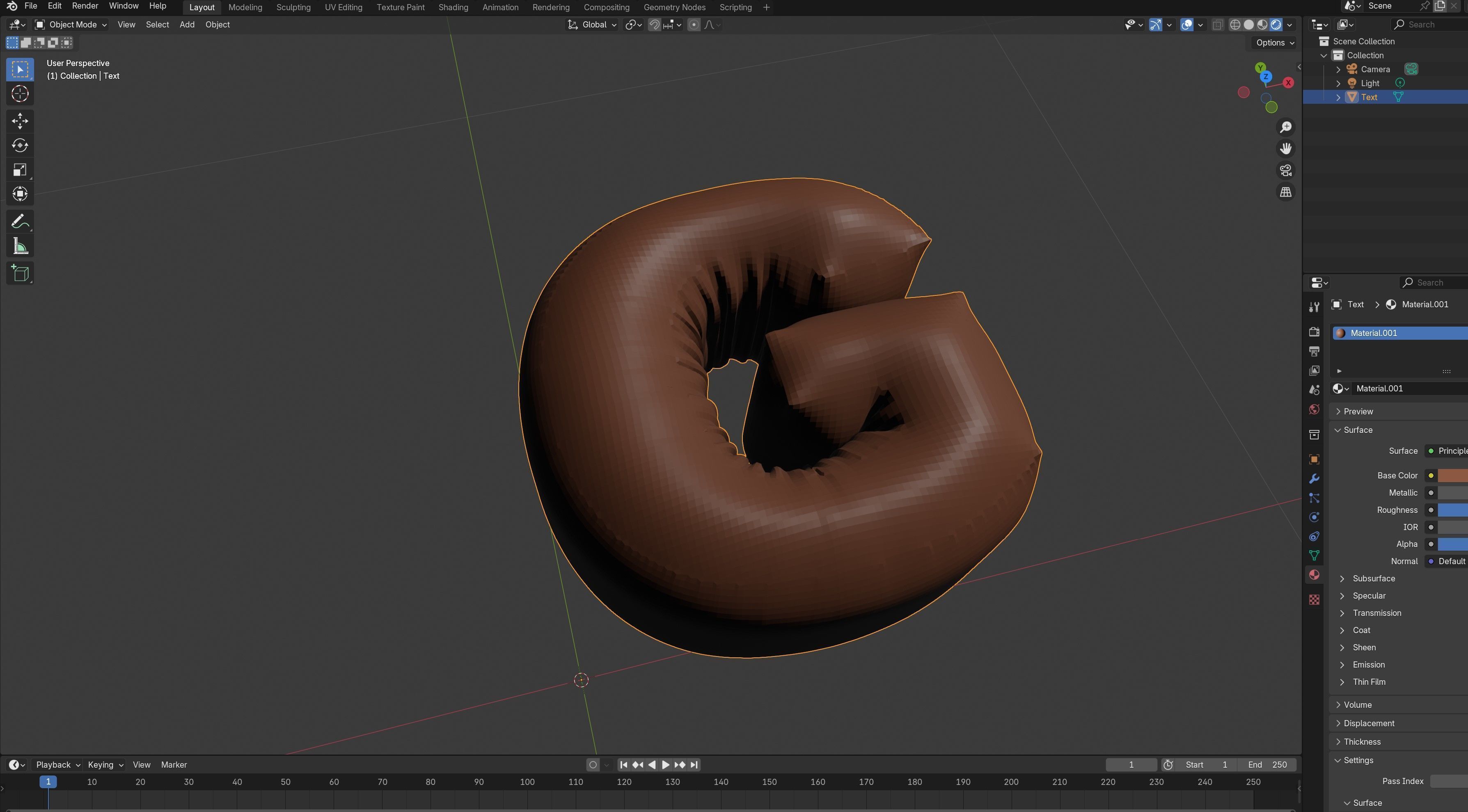 G Balloon Copper 3D model_5