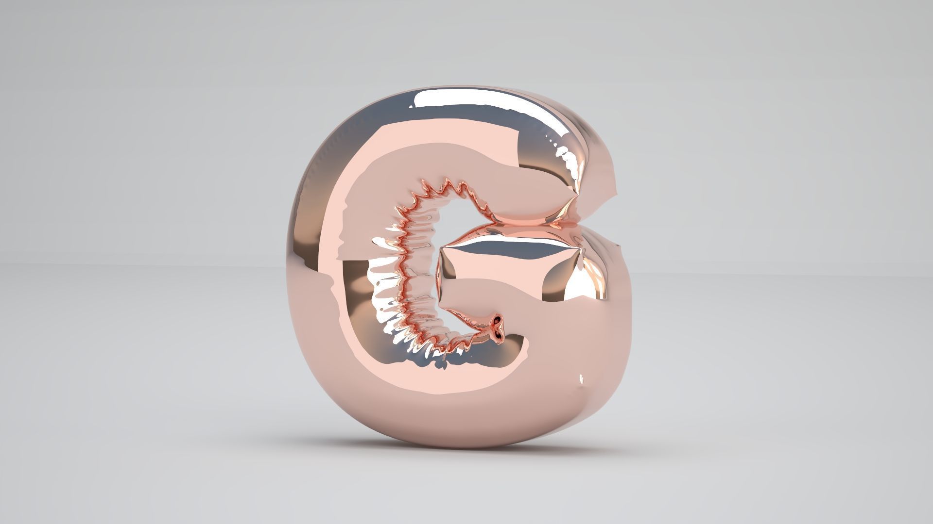 G Balloon Copper 3D model_2
