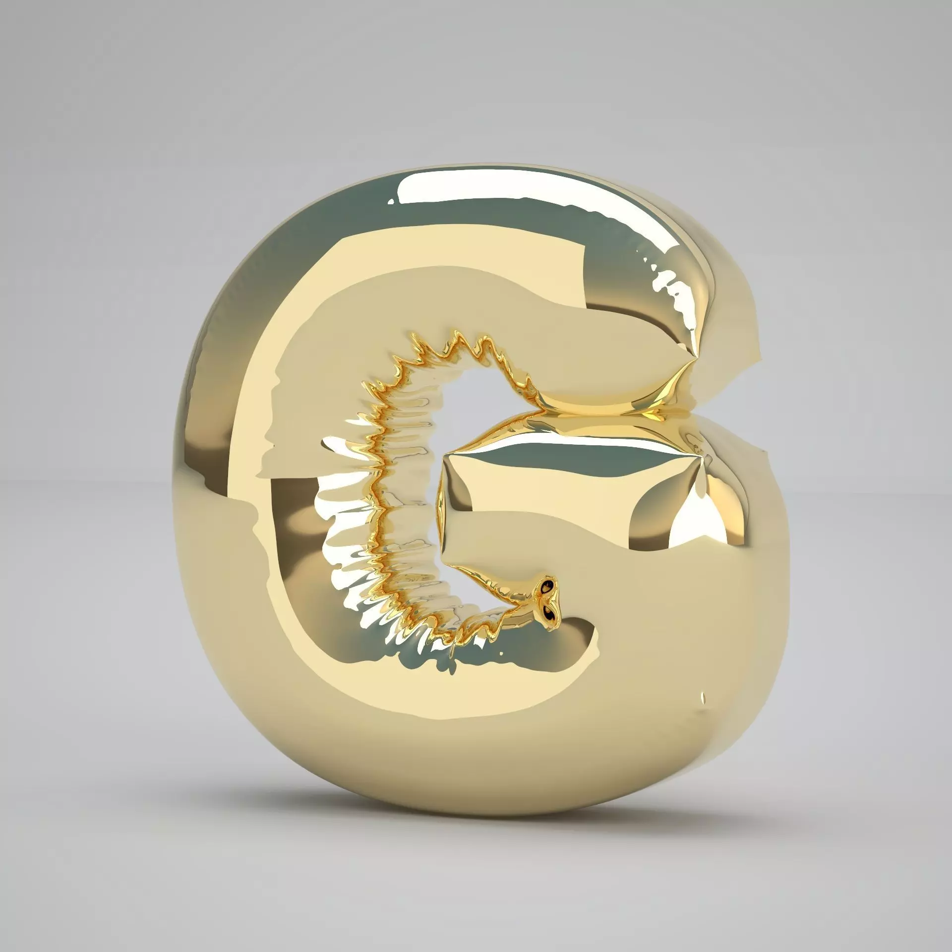 G Balloon Gold 3D model_0