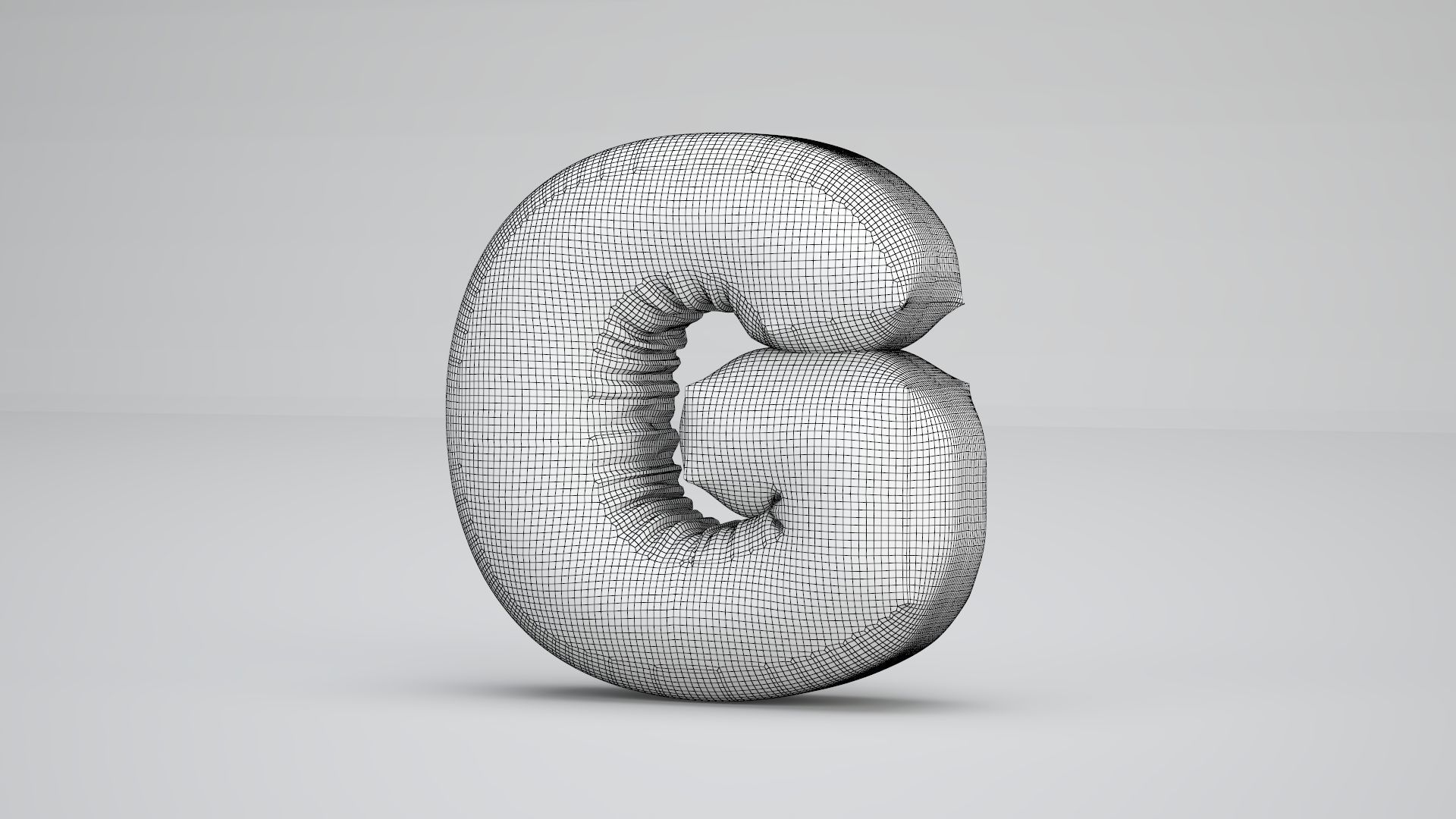 G Balloon Gold 3D model_6