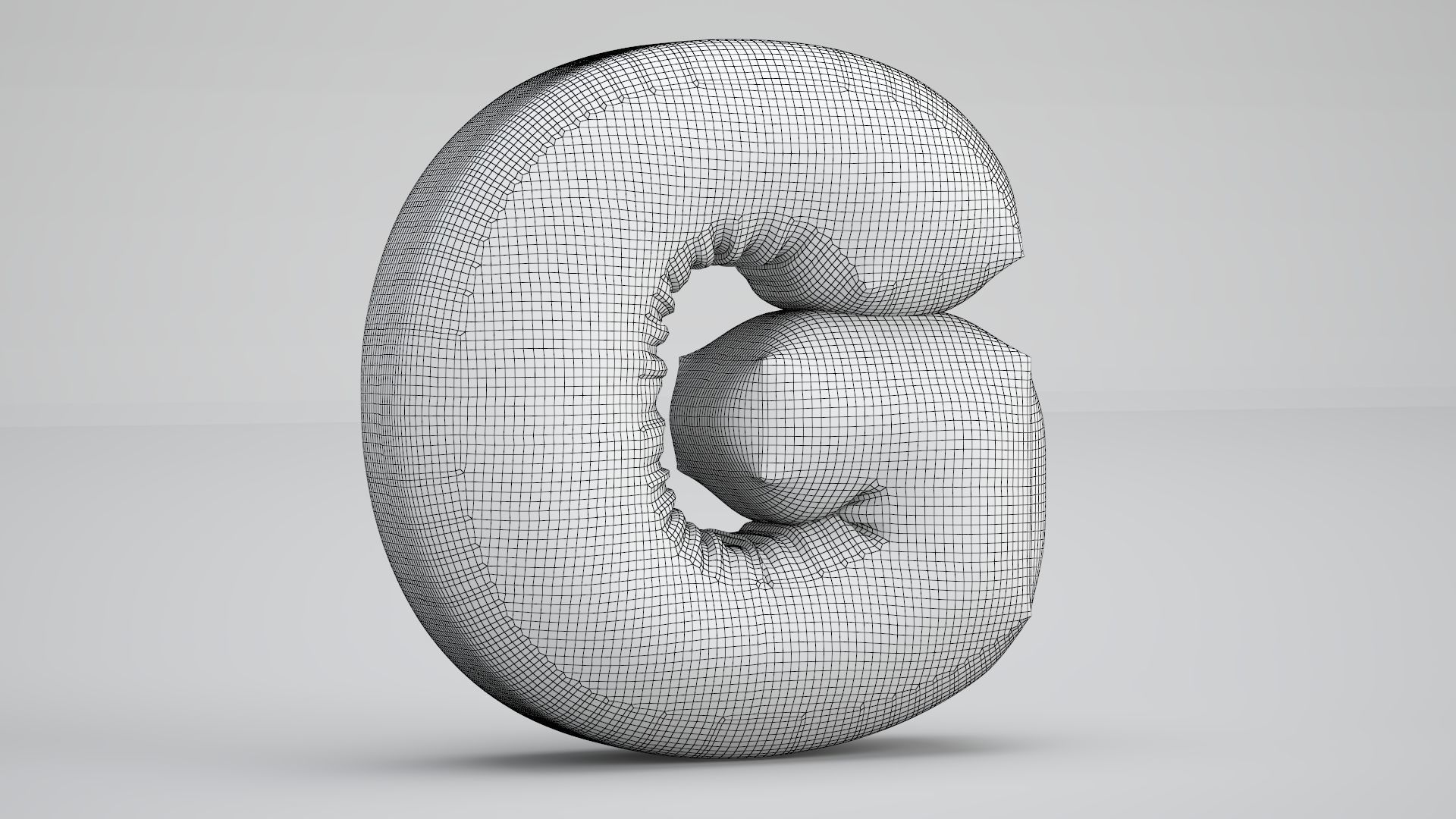 G Balloon Gold 3D model_8