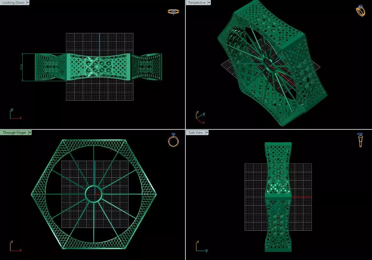 Arabic Bangles Designs -  Bulk Collection - Each in 4 sizes 3D print model_33