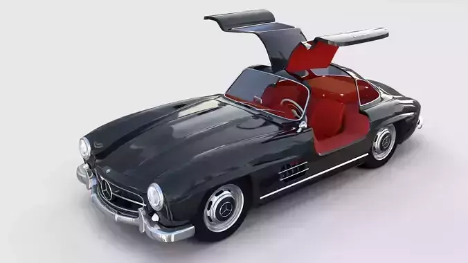 Rigged Mercedes 300SL Gullwing with Interior rev