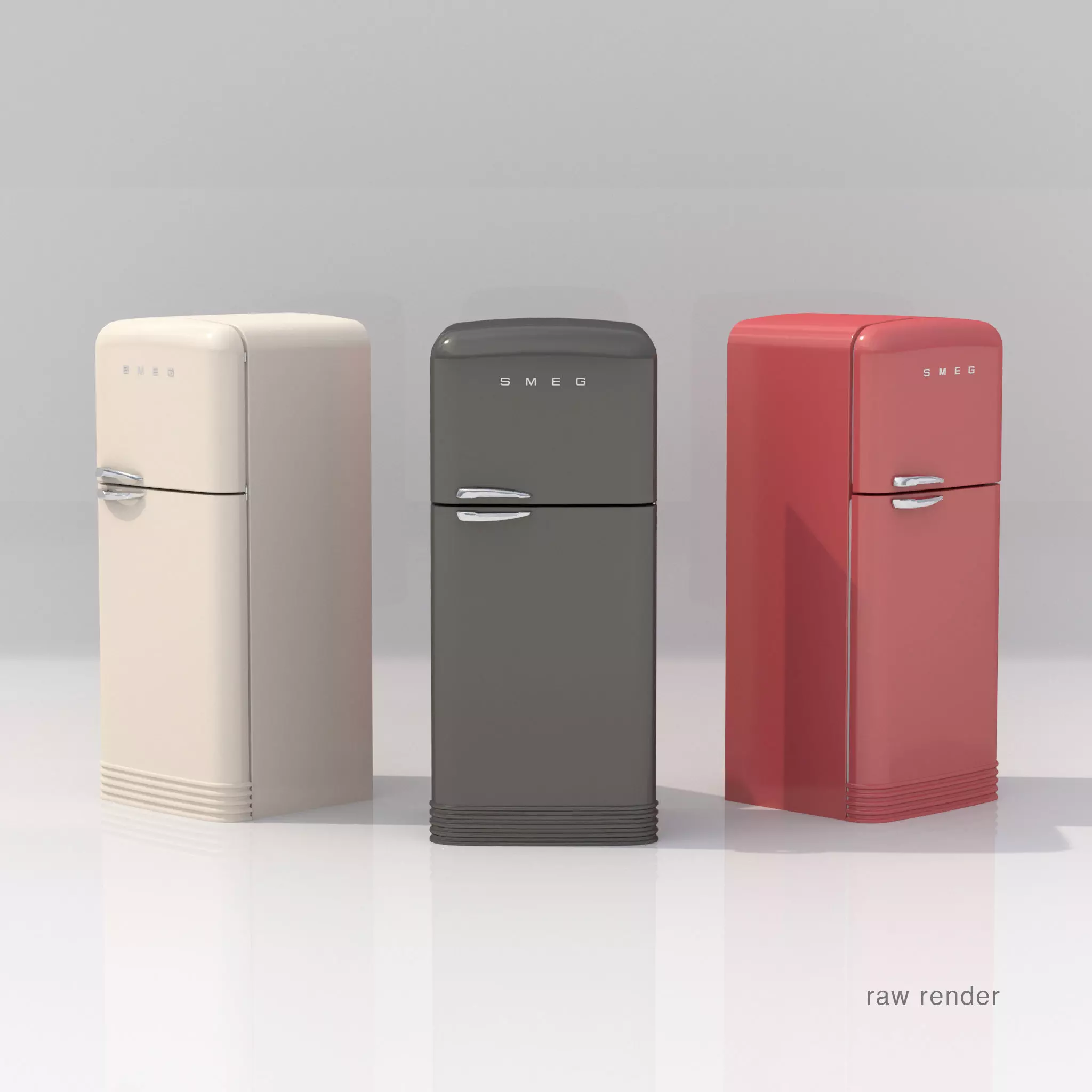 Smeg Refrigerator 3D model_0