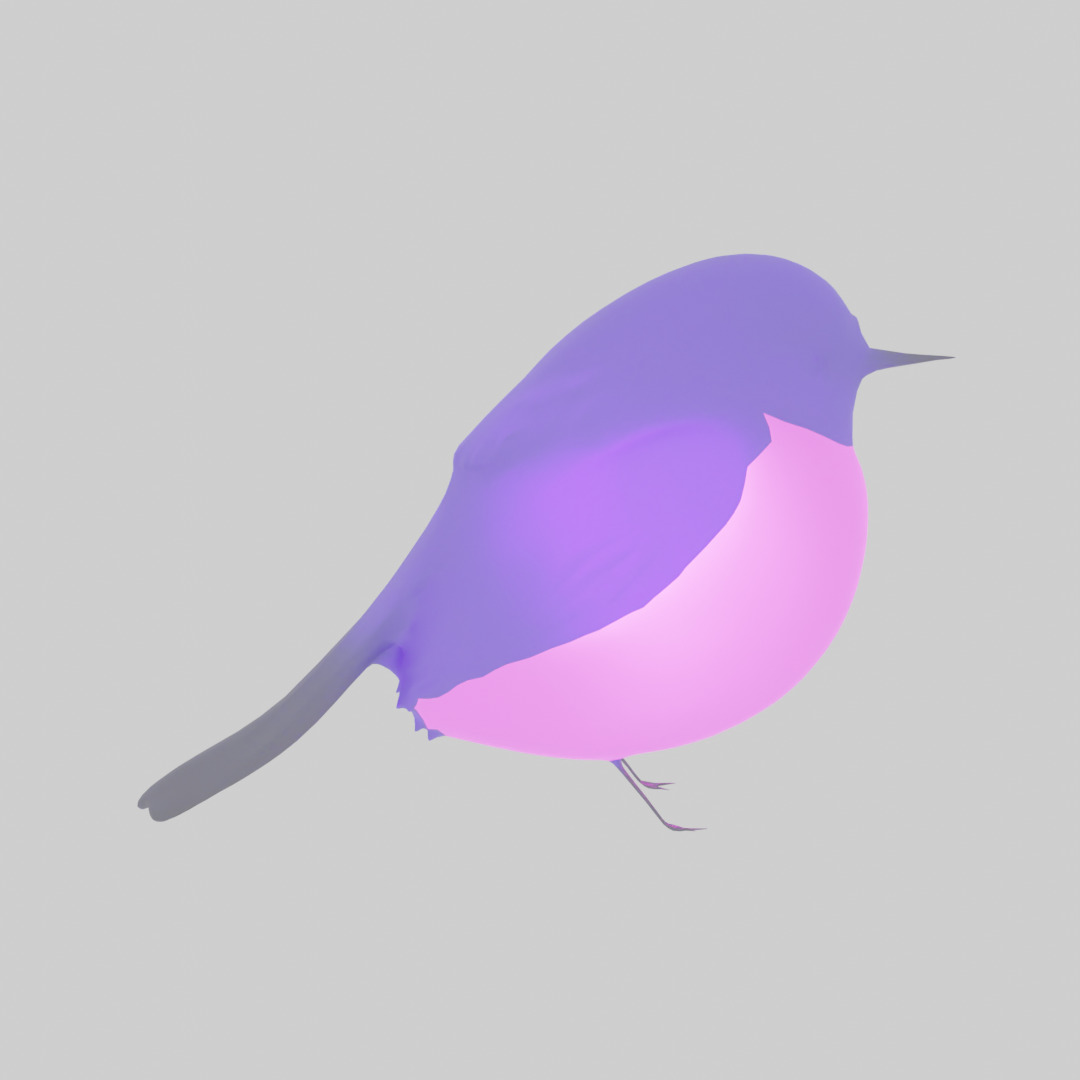 Pink Robin Indirect Lighting 3D model_7
