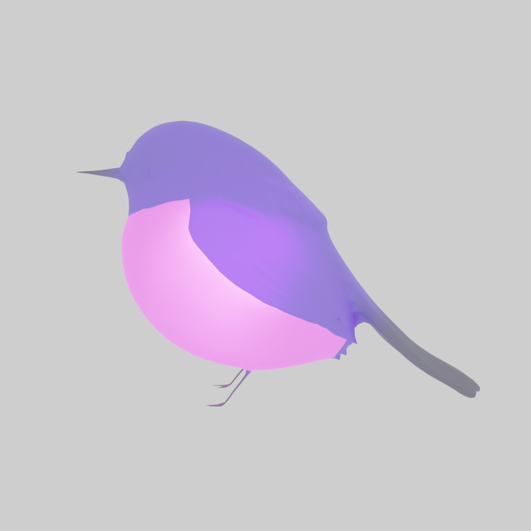 Pink Robin Indirect Lighting 3D model_5