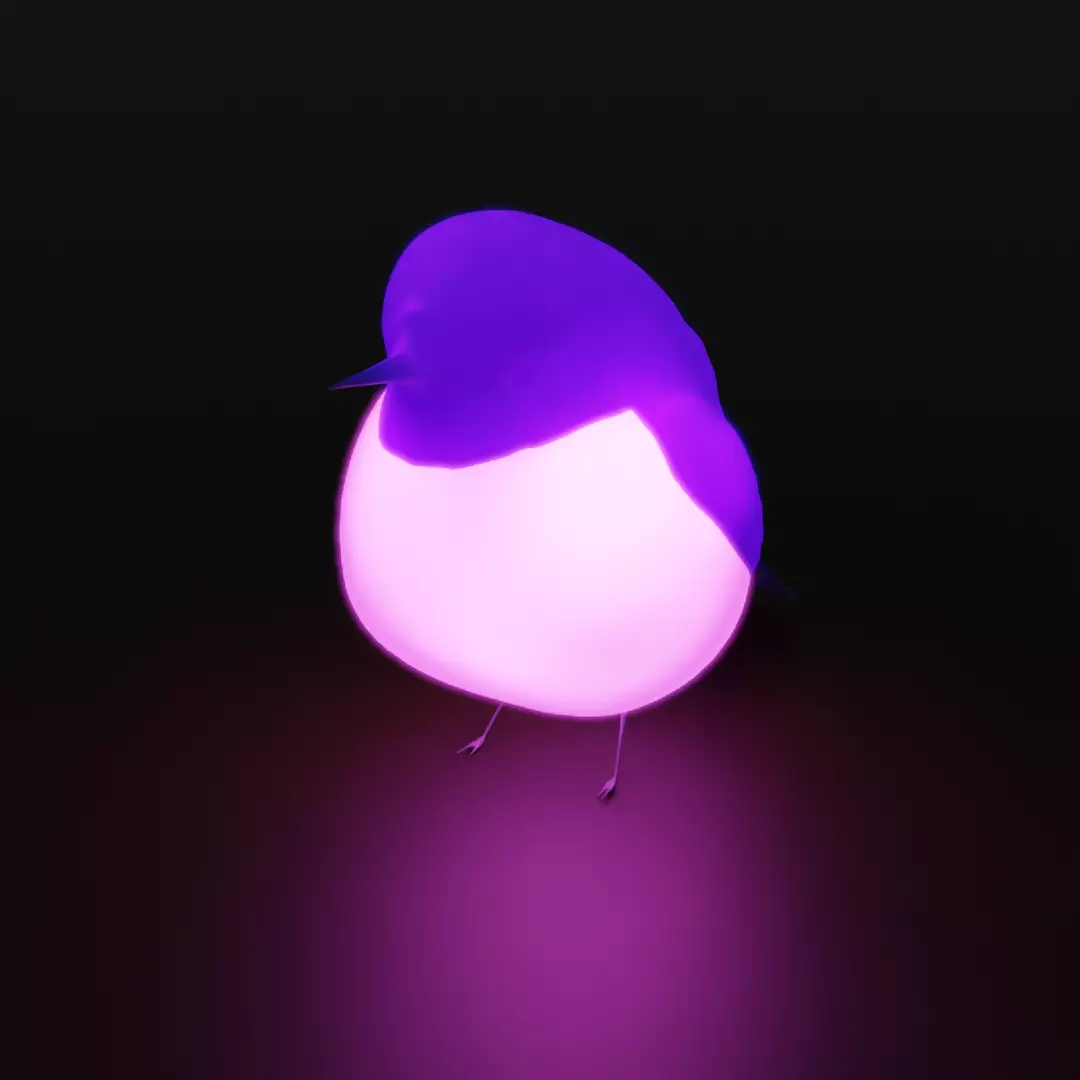 Pink Robin Indirect Lighting 3D model_0