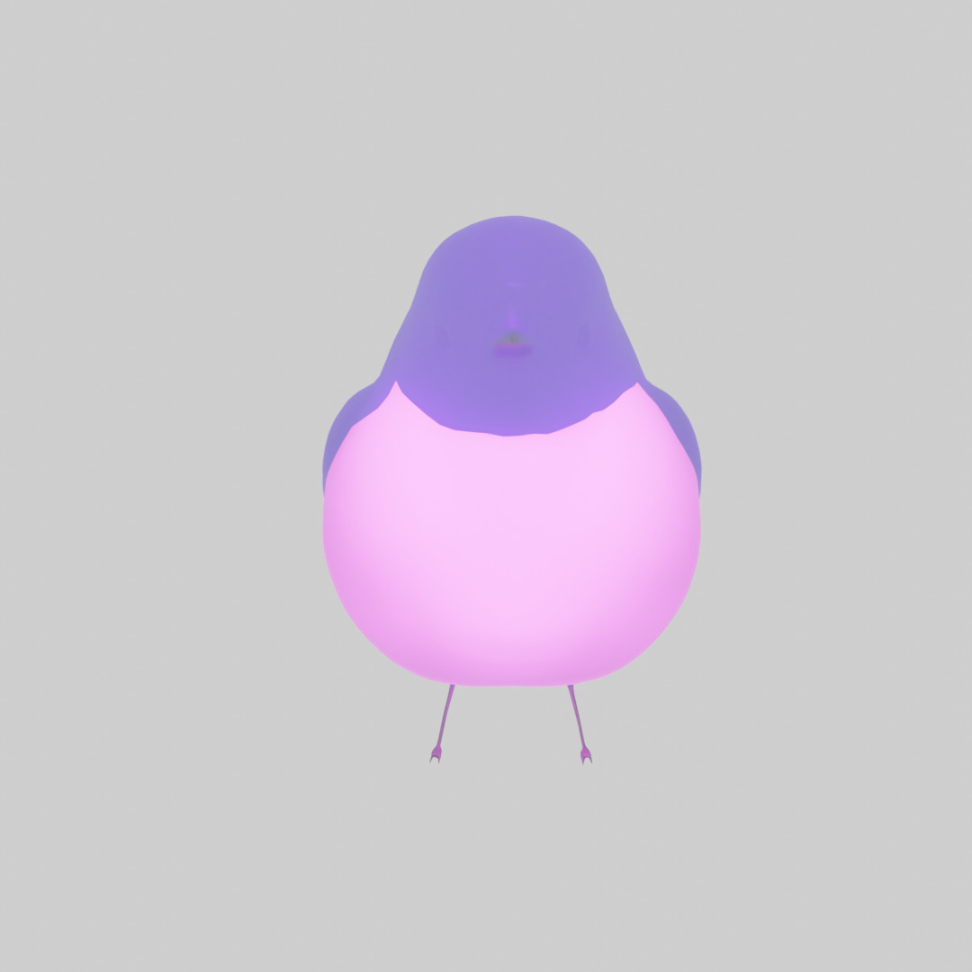 Pink Robin Indirect Lighting 3D model_4