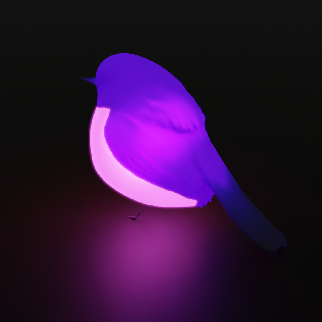 Pink Robin Indirect Lighting 3D model_1