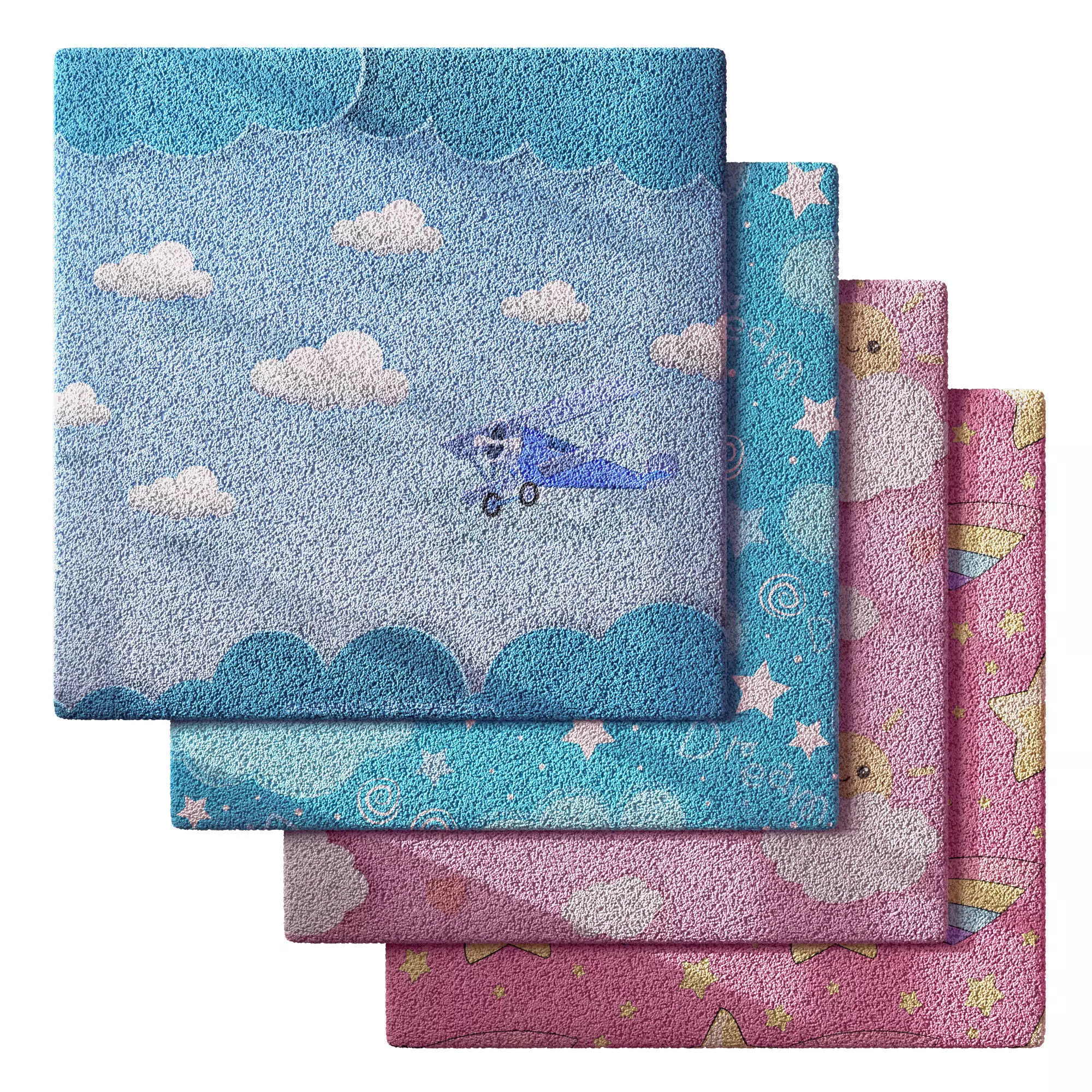 Kids Carpet Set 41 3D model_0