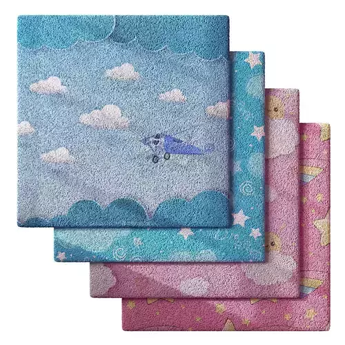Kids Carpet Set 41 3D model