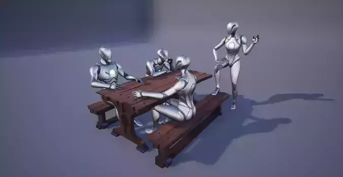 Stylized Tavern Table - handpainted