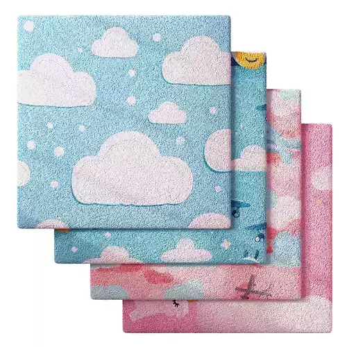 Kids Carpet Set 43 3D model