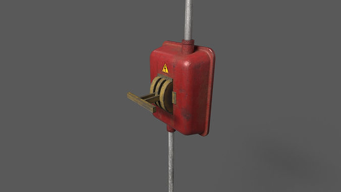Light Switch Low-poly 3D model 2