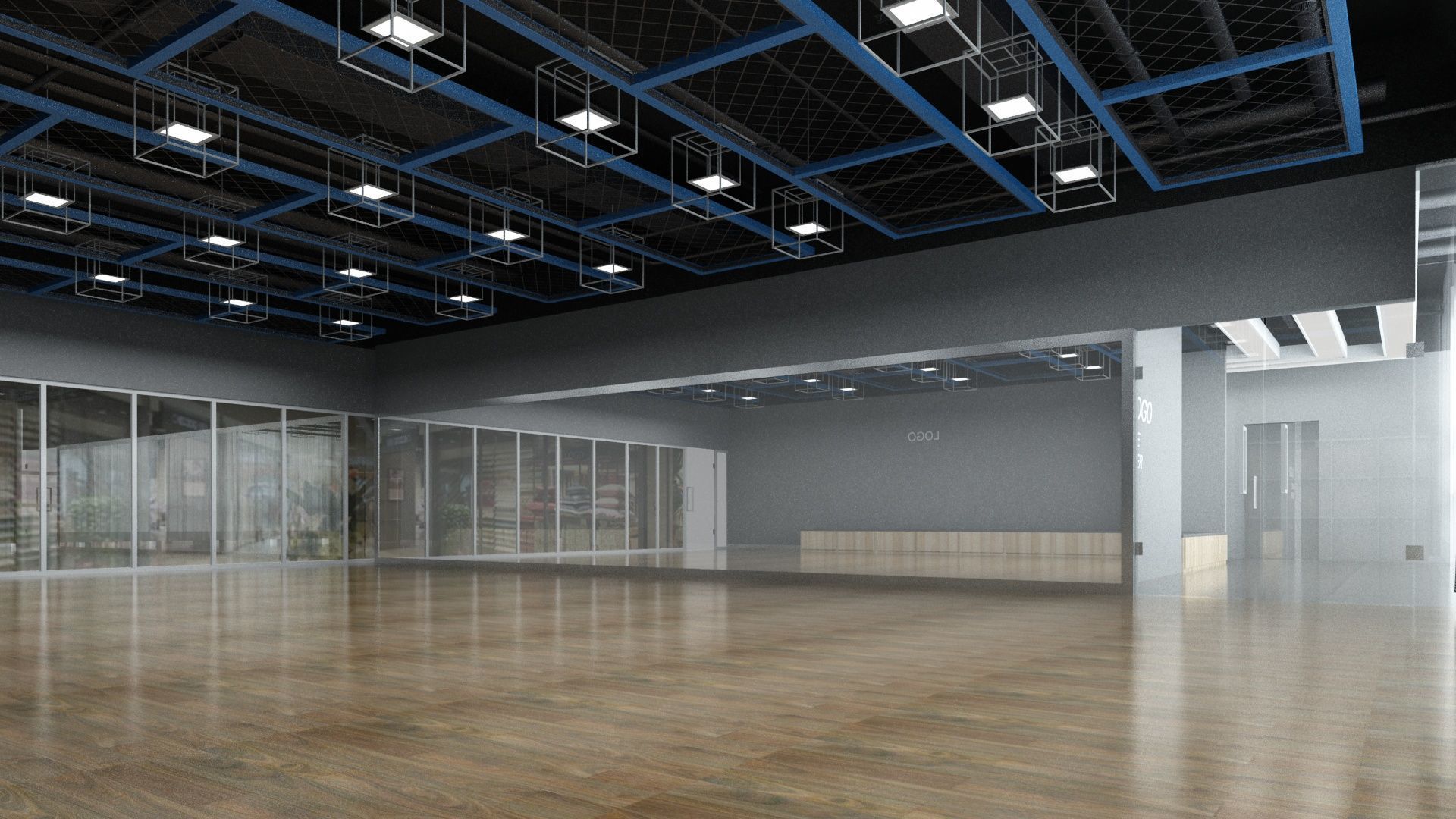 Dance Studio 3D model_2
