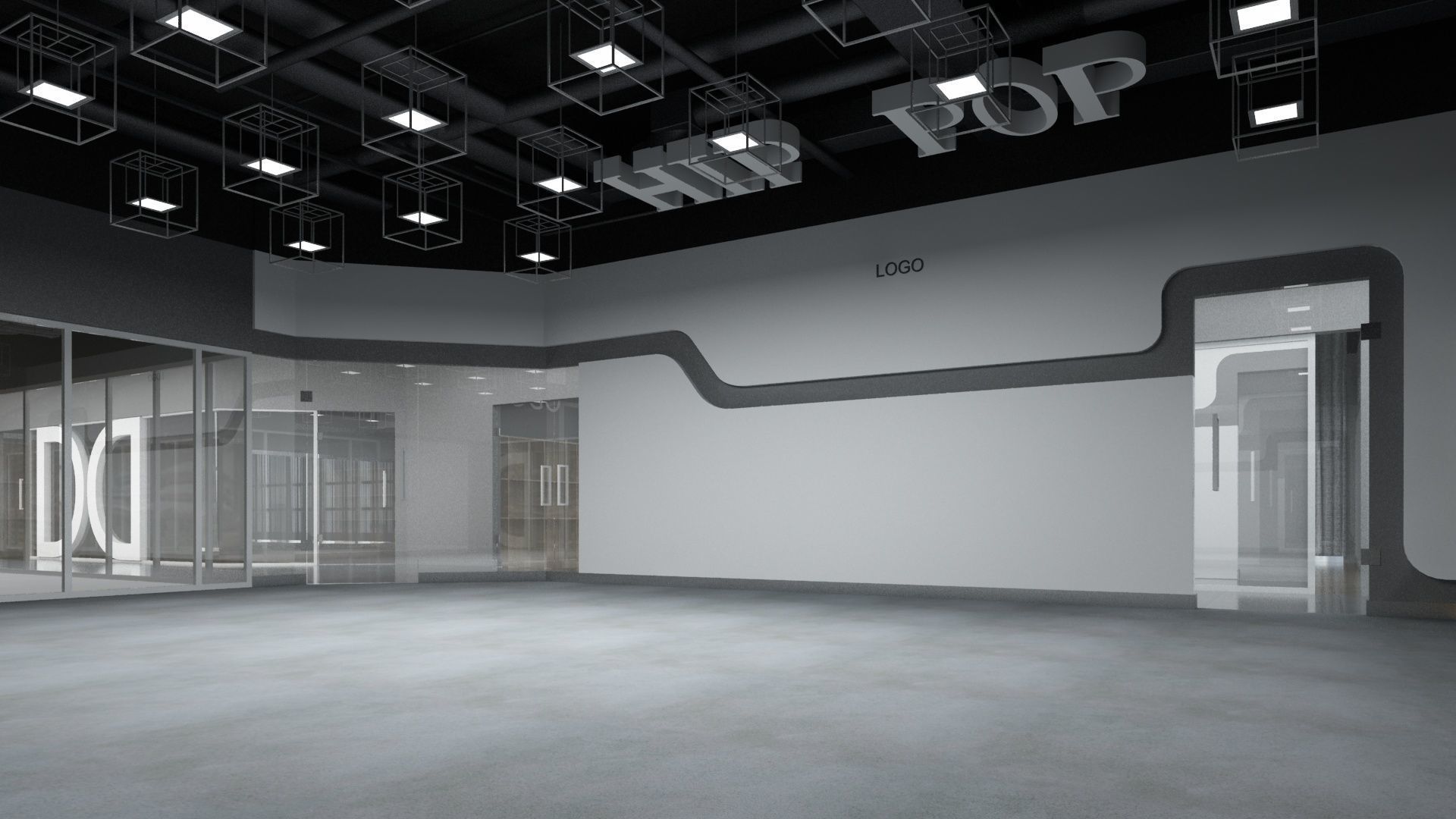 Dance Studio 3D model_6