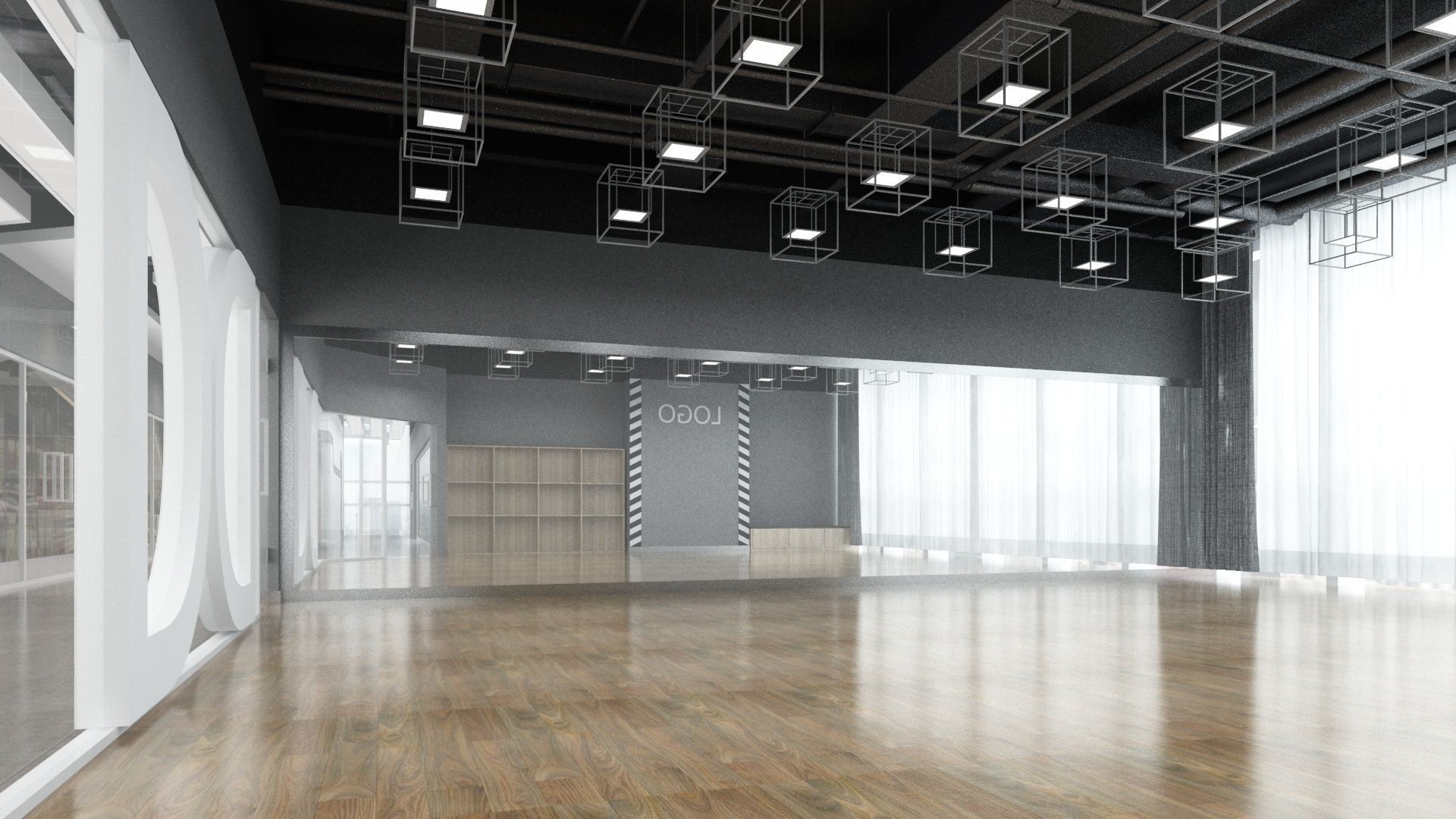 Dance Studio 3D model_9