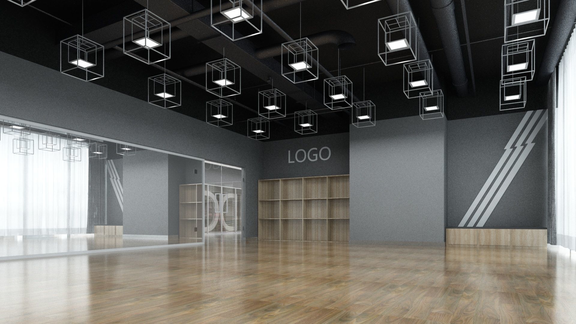 Dance Studio 3D model_7