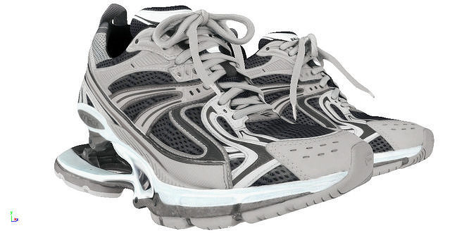 Balenciga X pander grey fashion highheel sneaker Low-poly 3D model