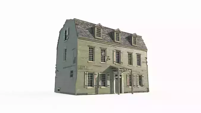 17th century architecture small building 3D model