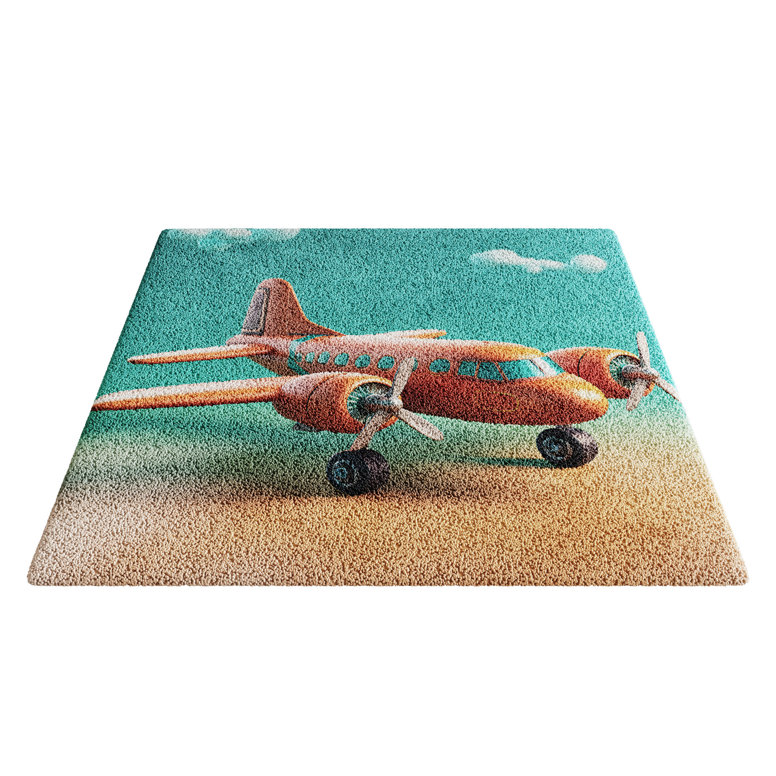 Kids Carpet Set 48 3D model_3