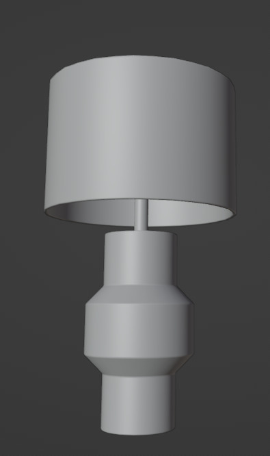 Montclare White Table Lamp 3D model_8