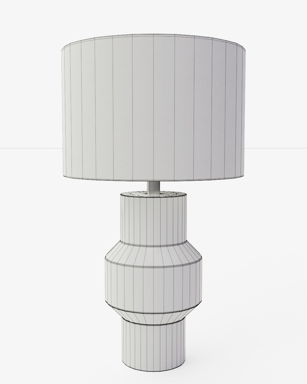 Montclare White Table Lamp 3D model_1