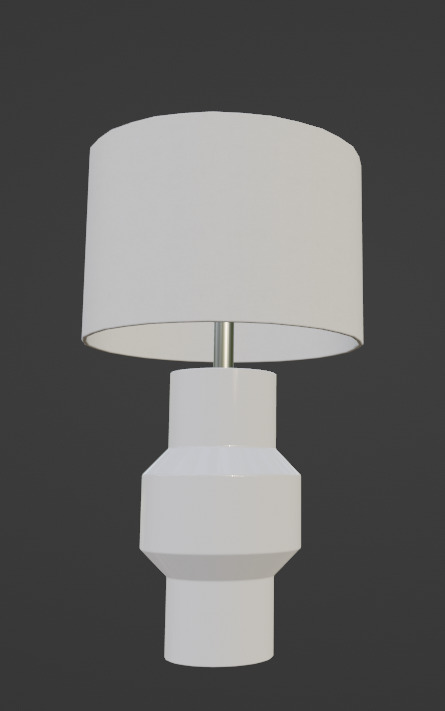 Montclare White Table Lamp 3D model_7