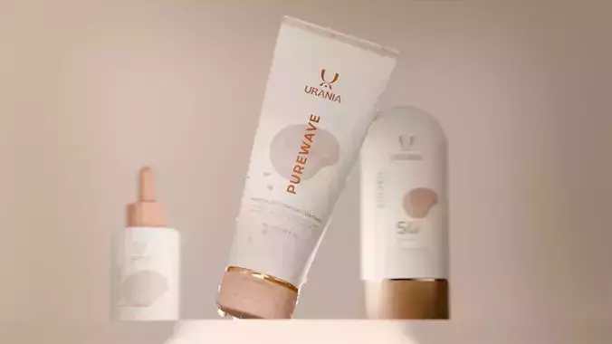 Cosmetic Tube 3D Model Lighting Low-poly 3D model