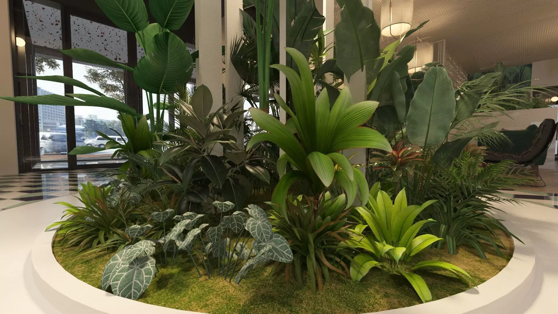 Restaurant Dining Hall 3D model_28