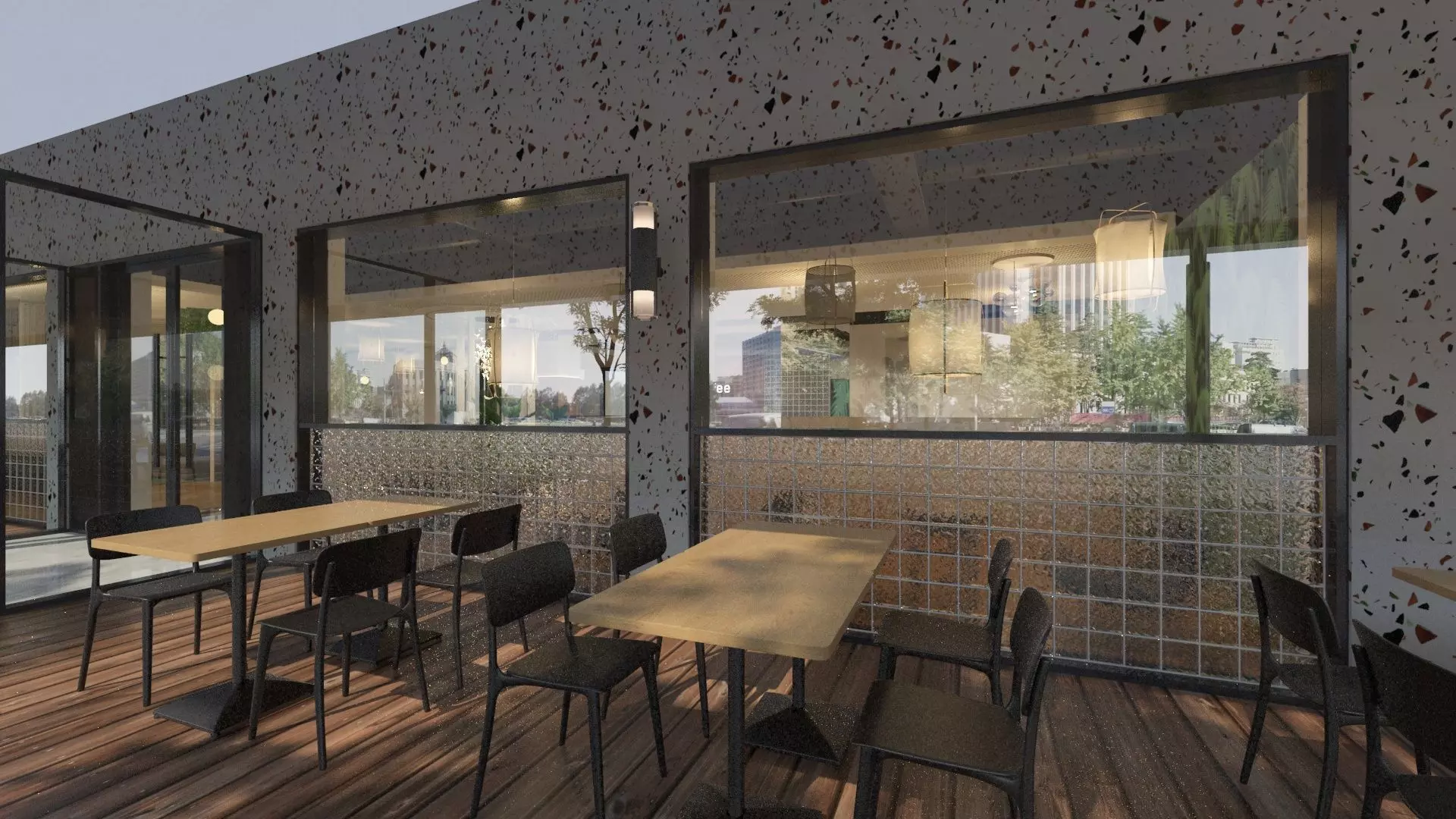 Restaurant Dining Hall 3D model_25